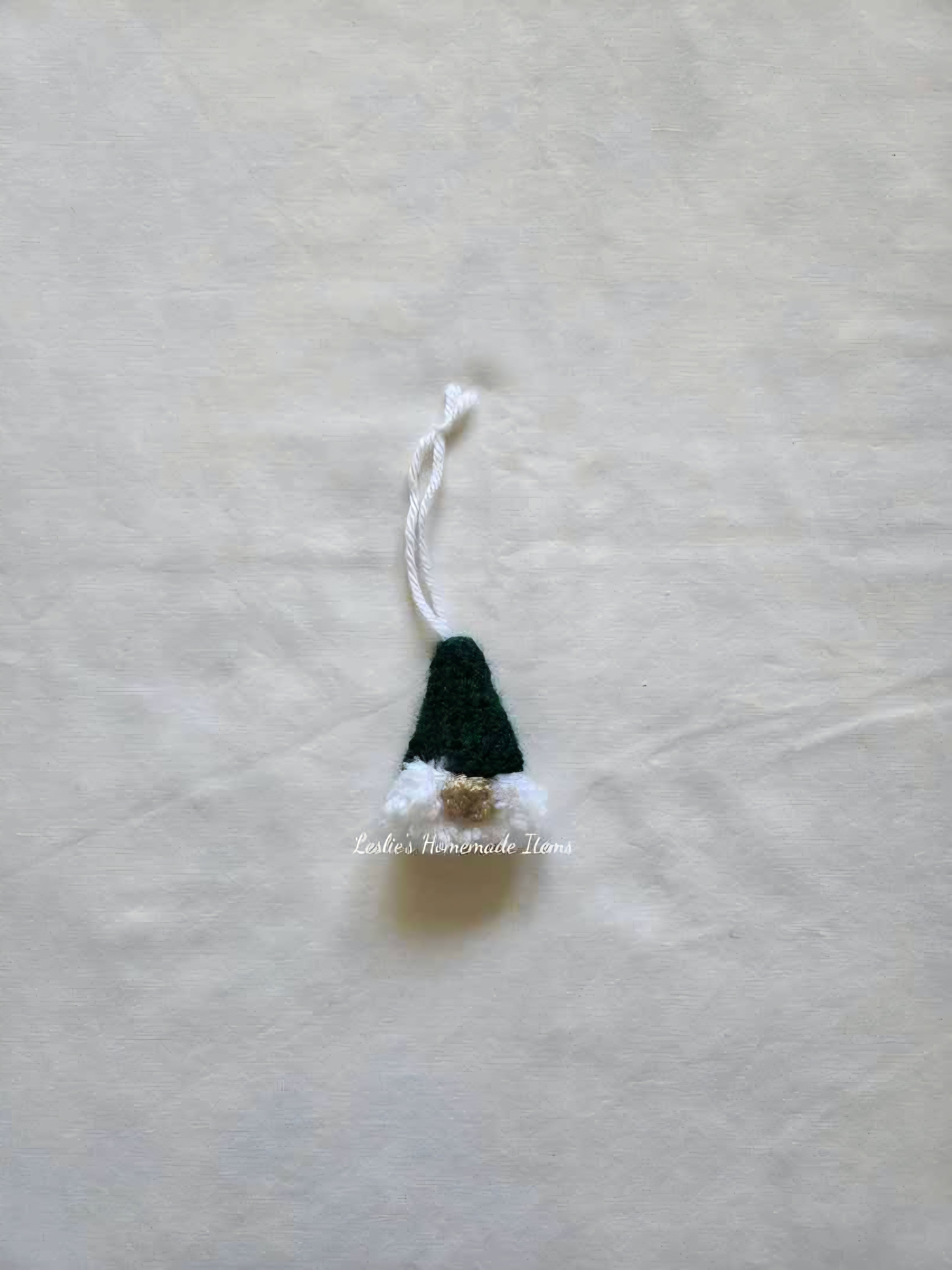 Crochet Gnome Ornament - Holiday Decor, Festive, Unique : Green