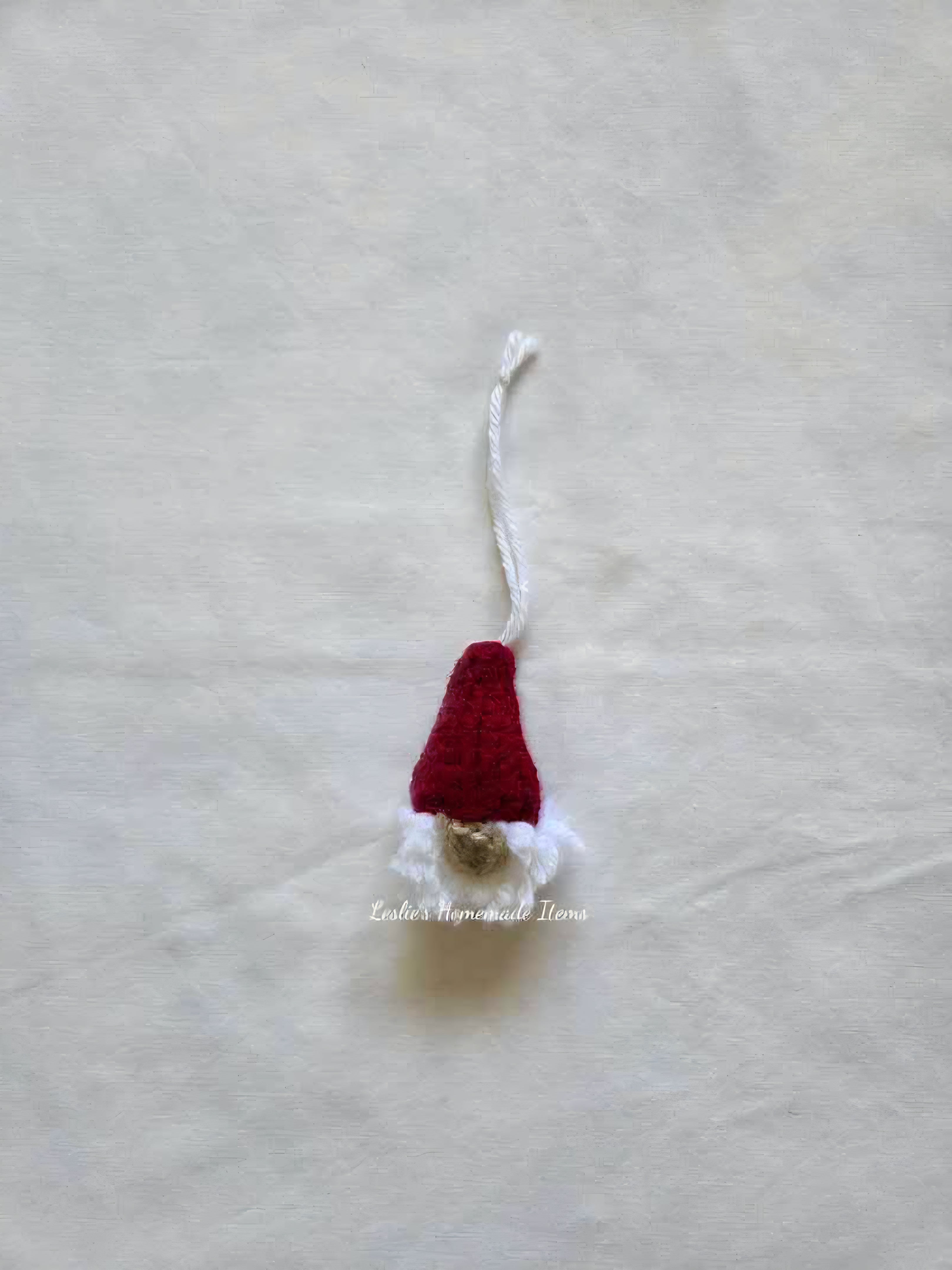 Crochet Gnome Ornament - Holiday Decor, Festive, Unique : Red