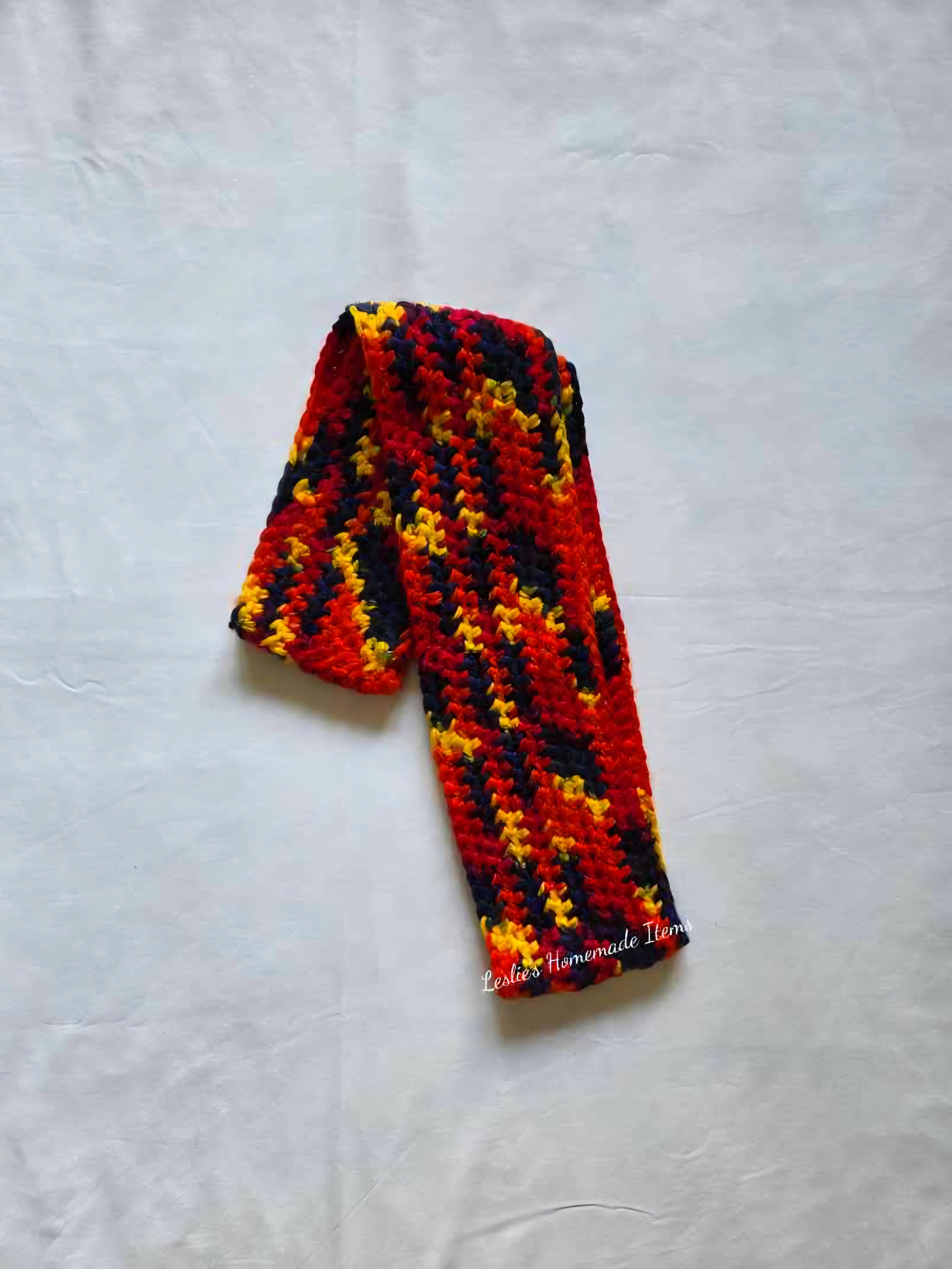 Crochet Infinity Scarf - Soft, Snuggly, Bulky : Multi Colour - 58" L x 5" W