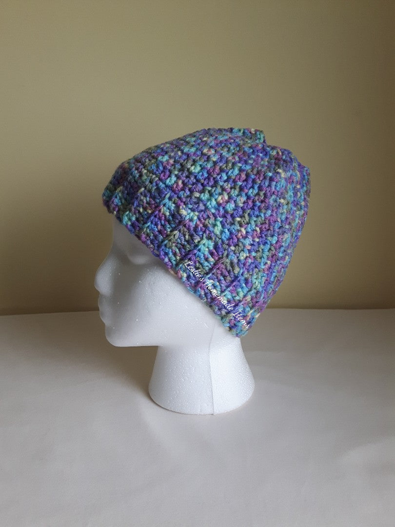 Crochet Messy Bun Beanie - Warm, Long Hair Fits, Soft, Stretchy Fit : Monet