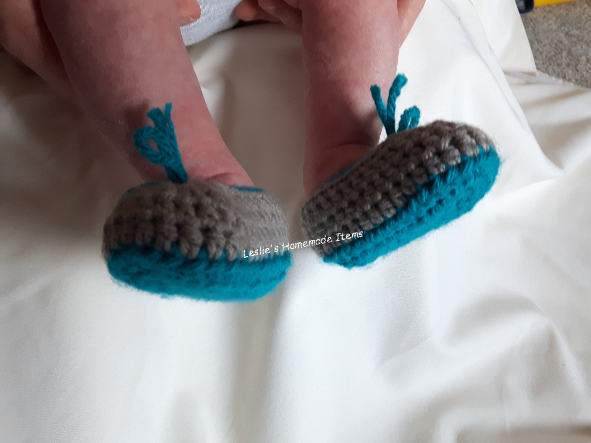 Crochet Baby Booties - Neon Accent, Gentle Fit, Lightweight, Warm :