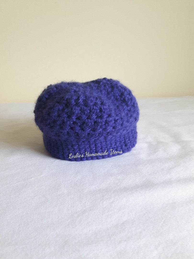 Crochet Baby Hats - Neon, Gentle Fit, Lightweight, Warm : Purple