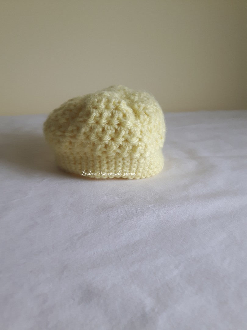 Crochet Baby Hats - Neon, Gentle Fit, Lightweight, Warm : Yellow