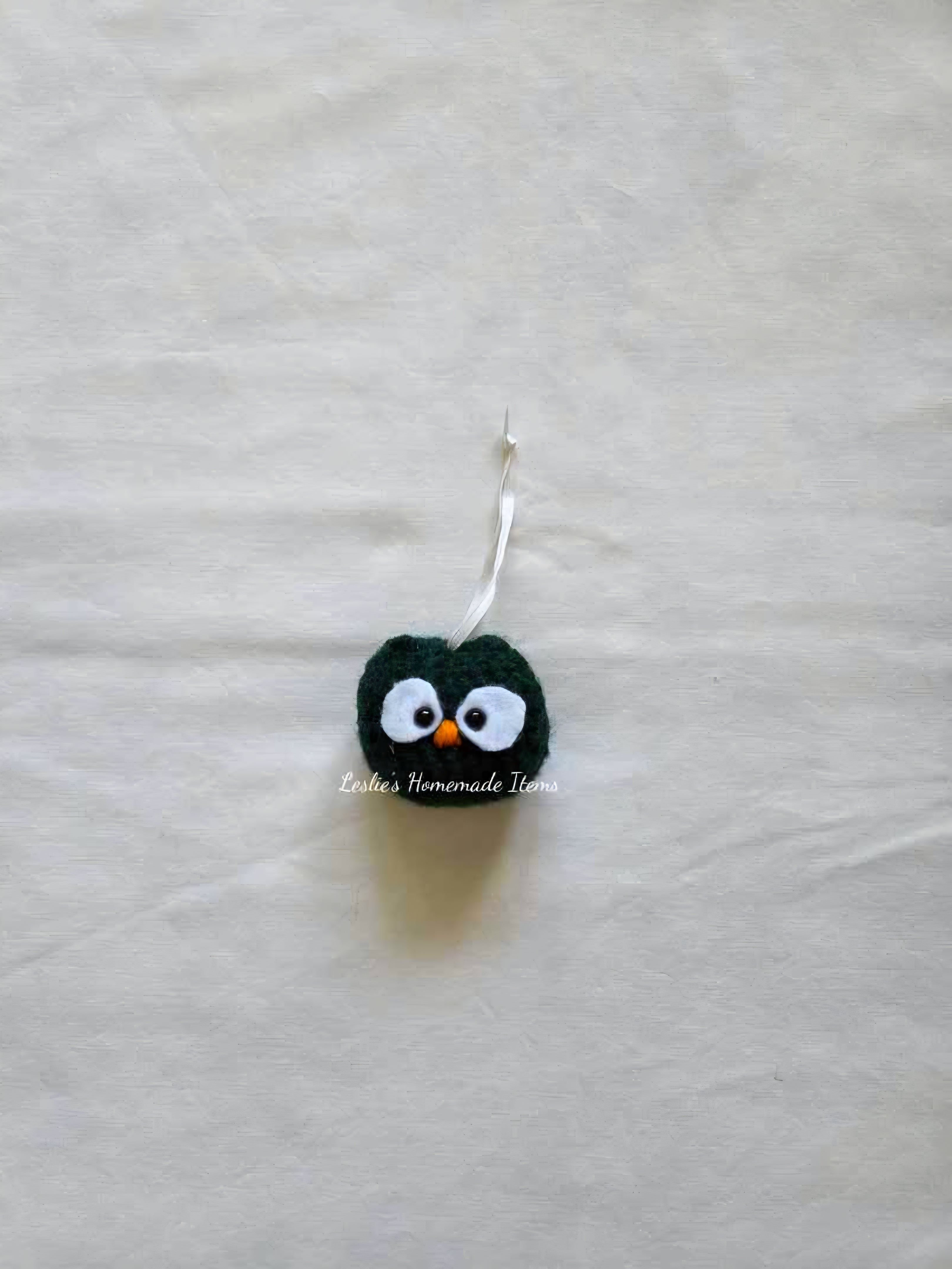 Crochet Owl Ornament - Holiday Decor, Festive, Unique : Green