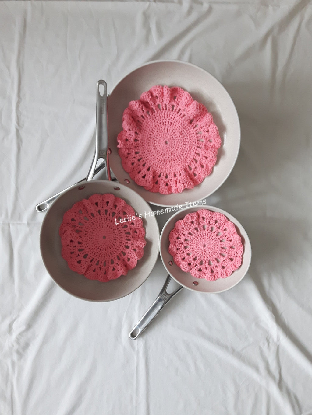 Crochet Pan/Pot Protectors - Scratch Free Stacking & Storage :