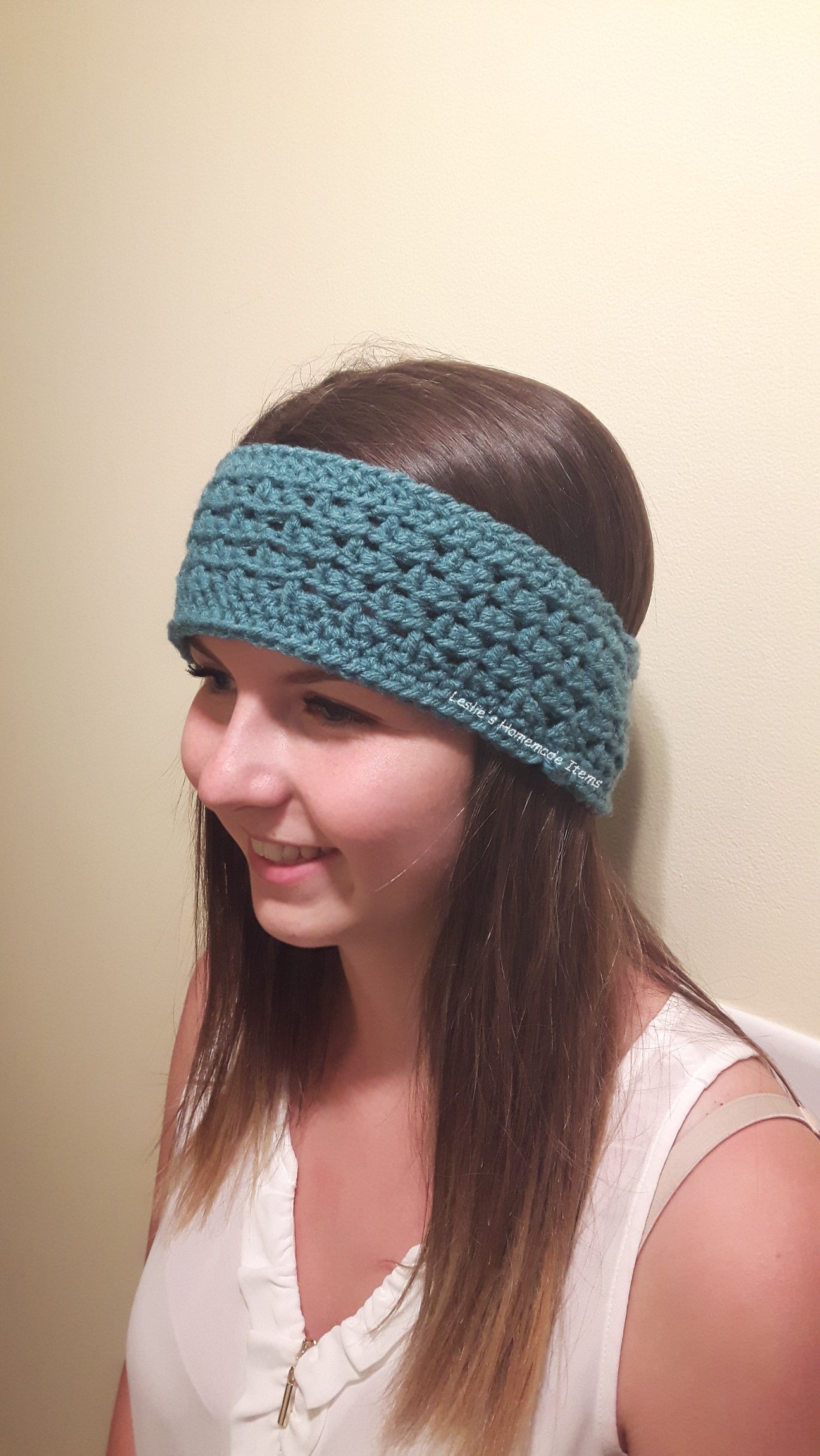 Crochet Shell Headband - Warm, Ear Warmer, Soft, Stretchy Fit, Narrow :