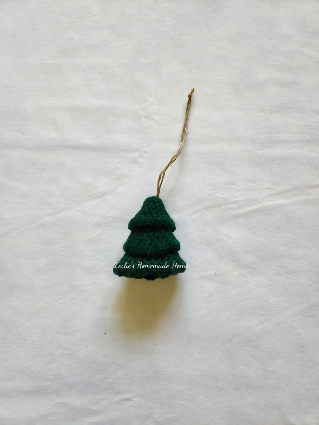 Crochet Tree Ornament - Holiday Decor, Festive, Unique : Dark Green